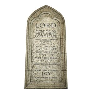 ST FRANCIS ASSISI PRAYER Insturments Peace 2003 Zondervan Wall Plaque Art